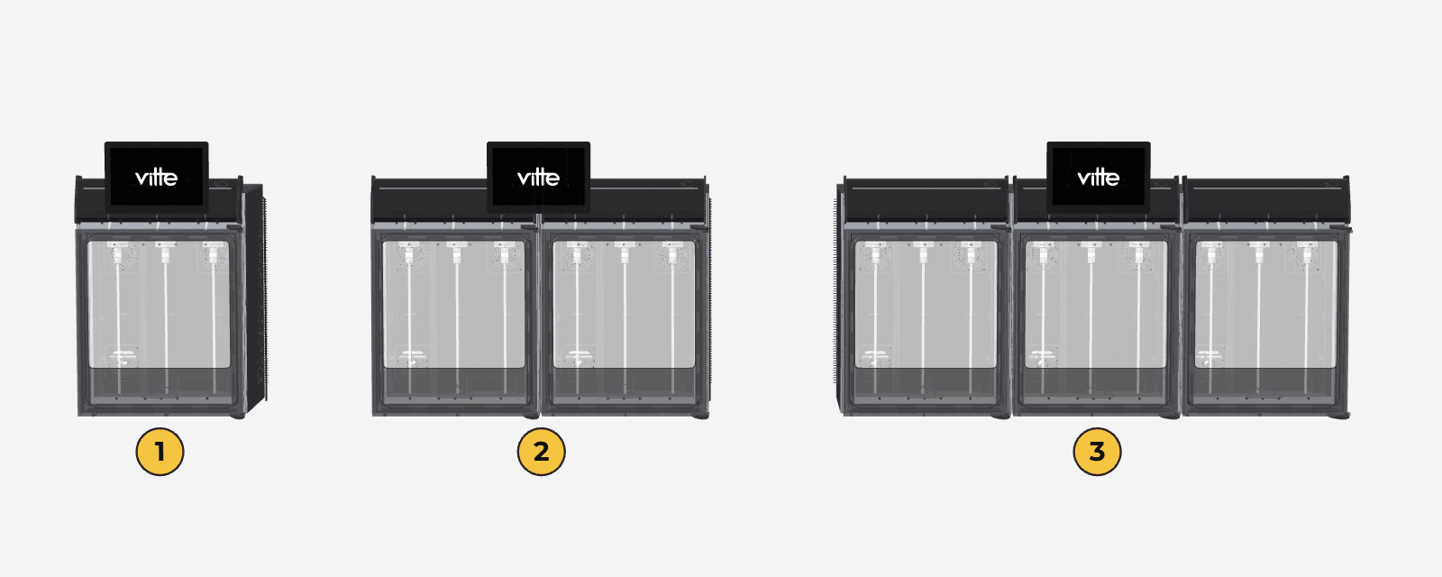 Equipos de 3, 6 y 9 botellas con una sola tablet