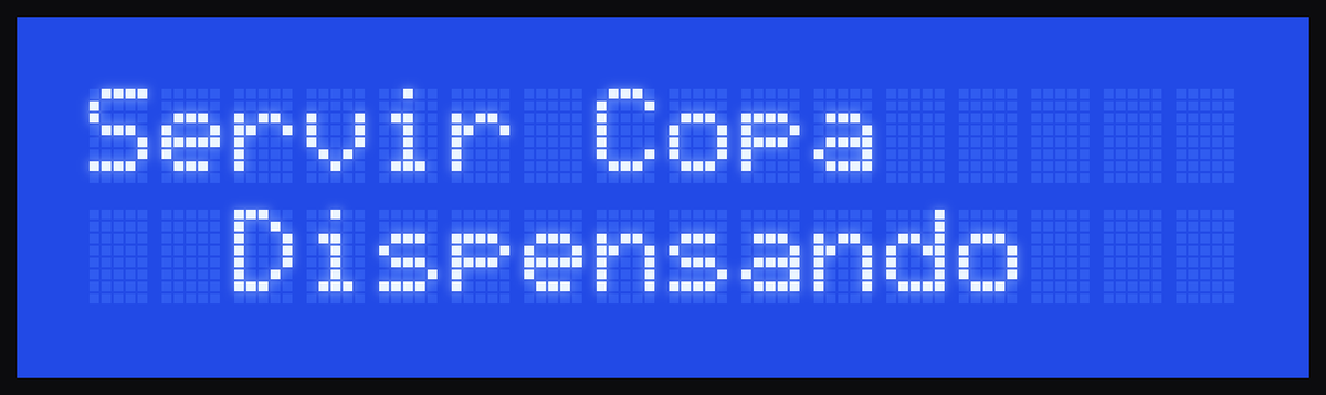 Display: Servir Copa, Dispensando